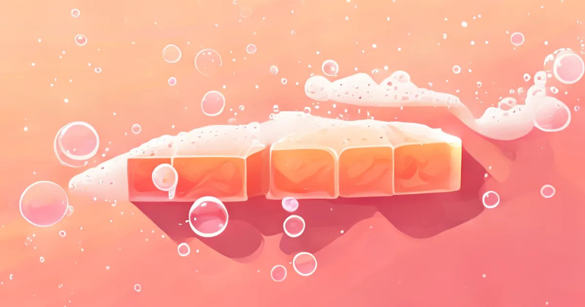 Kojic acid soap cleansing and skin brightening process