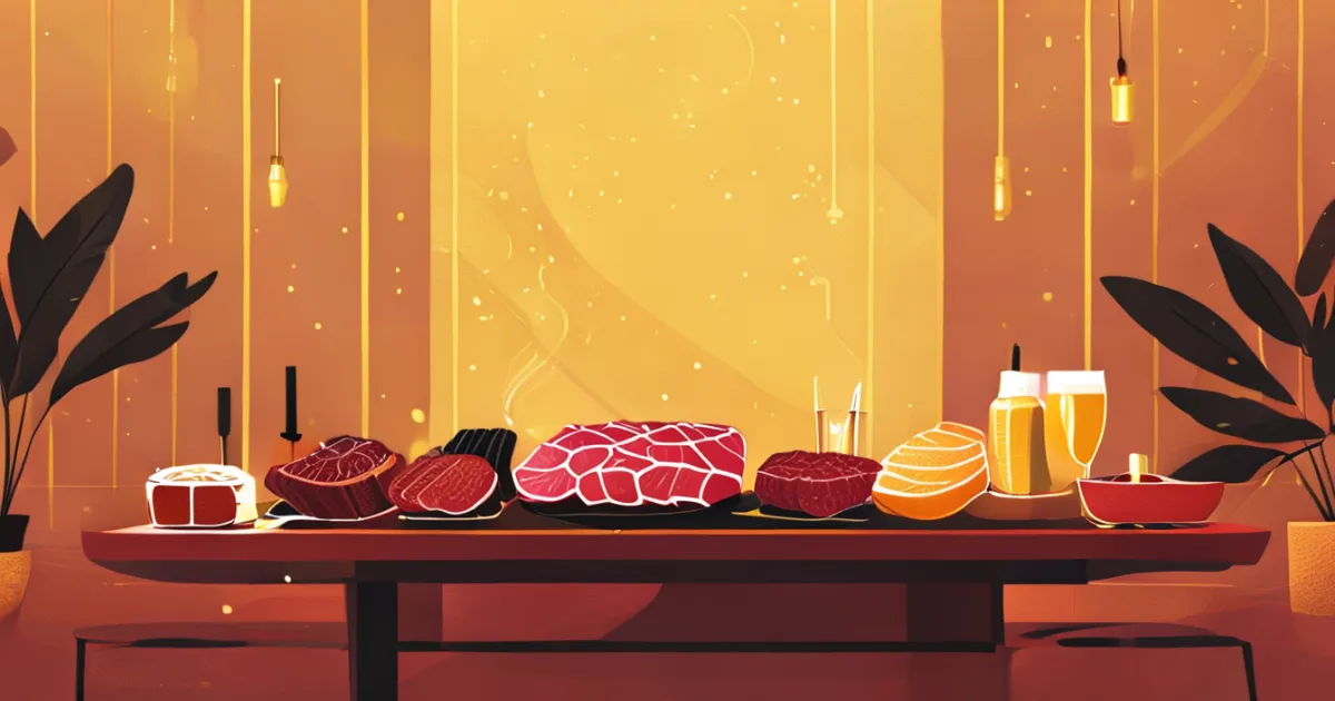 Premium Korean barbecue restaurant dining experience
