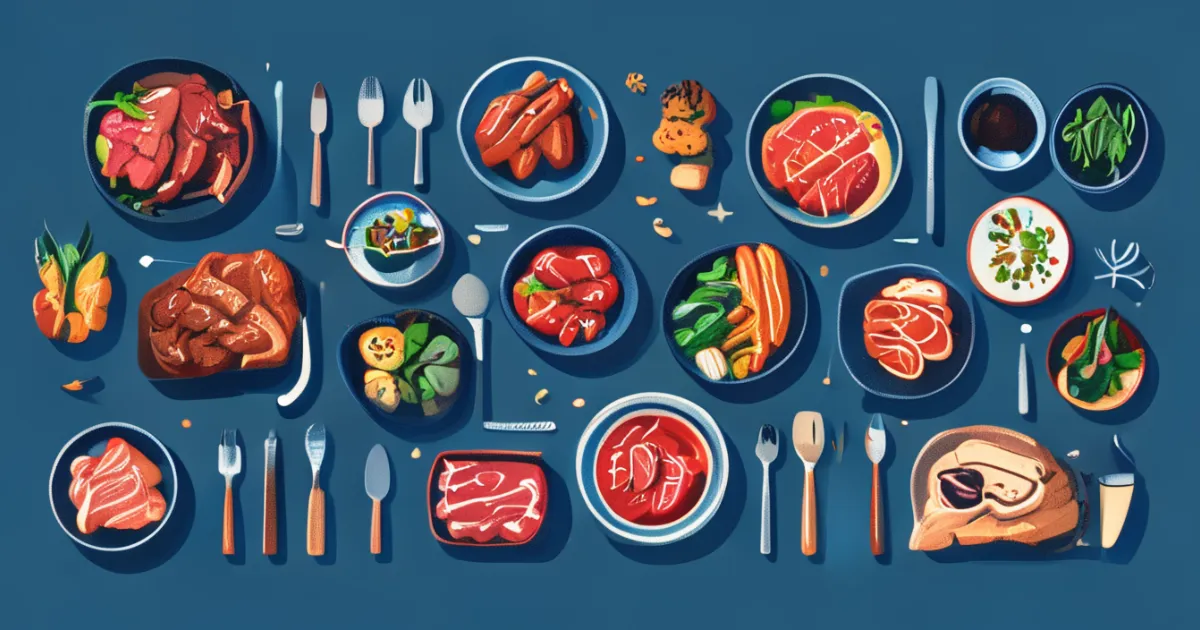 Korean barbecue essential items and ingredients