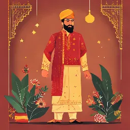 South Asian cultural heritage illustration South Asian cultural heritage illustration
