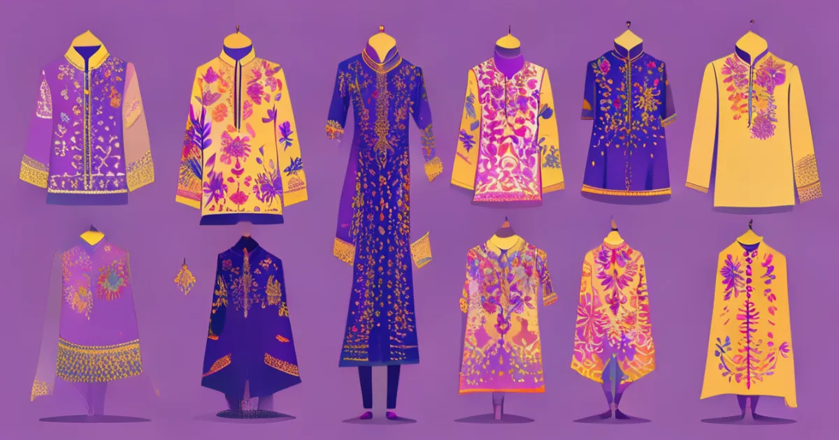Elementy designu i warianty stylu kurta