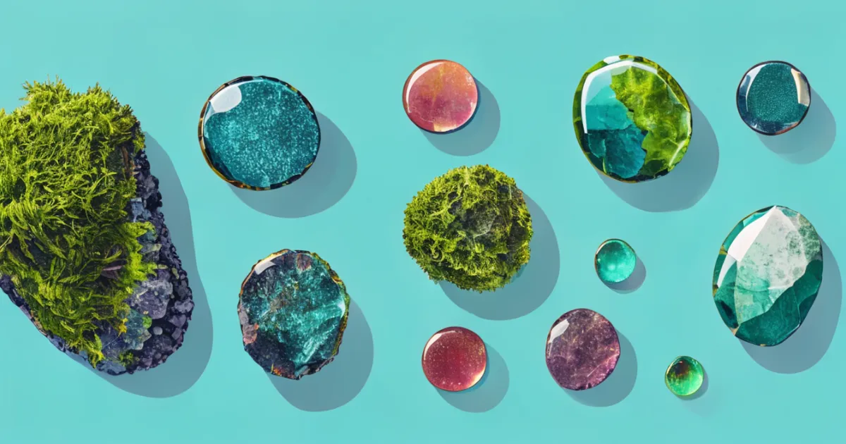 Moss agate cabochons for jewelry making