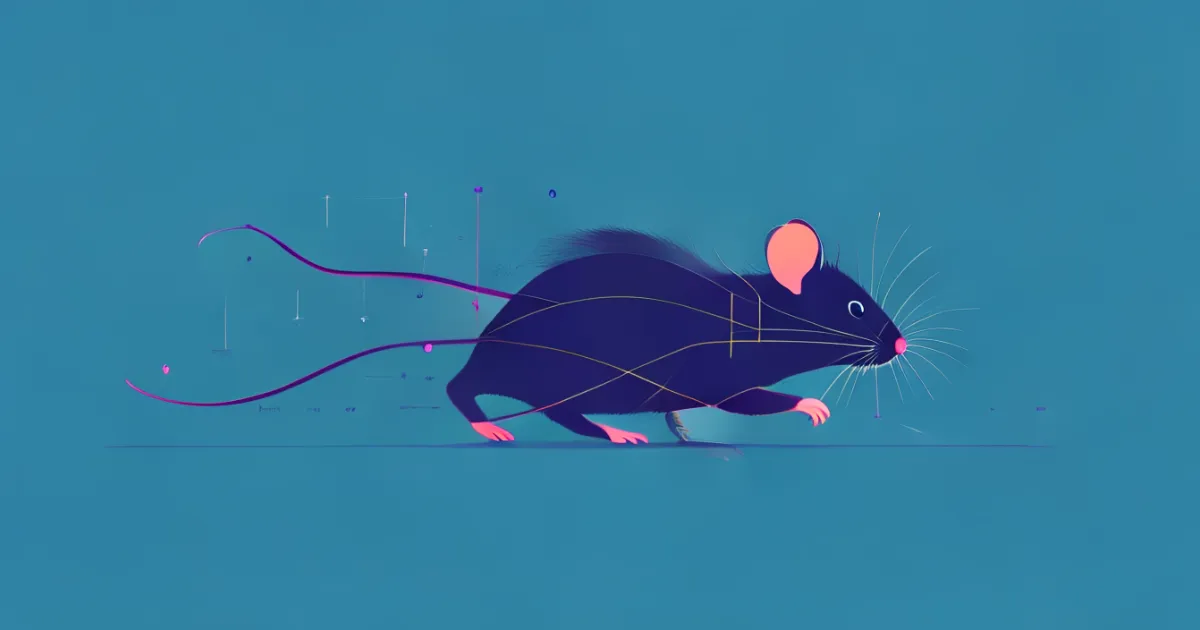 Mouse activity simulation technical visualization