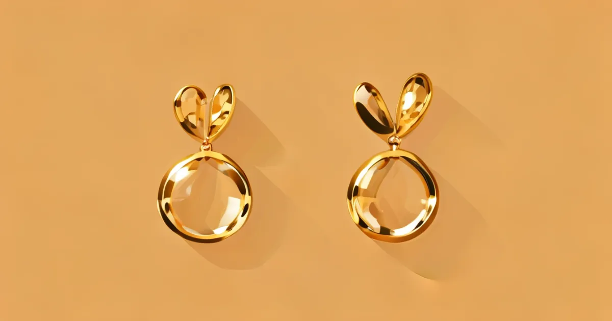 Luxurious 24k gold plated nap earrings