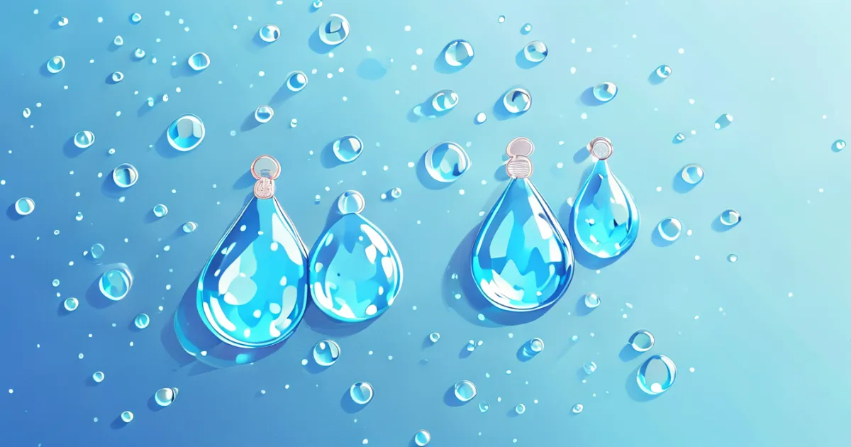 Waterproof nap earrings for shower and swim