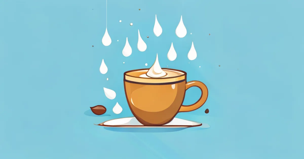 Coconut creamer adding to coffee