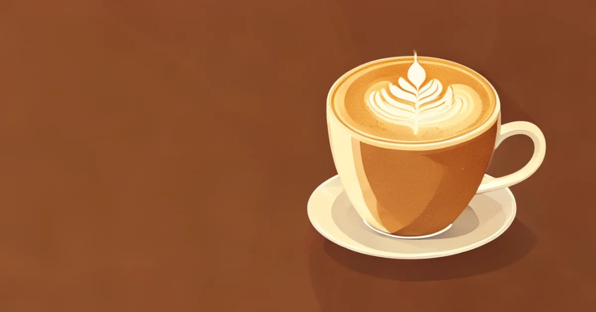 Coffee with oat milk latte art showing perfect foam