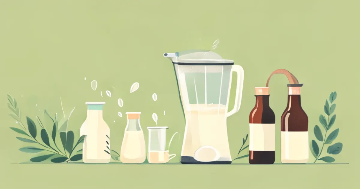 Proceso de hacer leche de avena casera y tabla de comparación