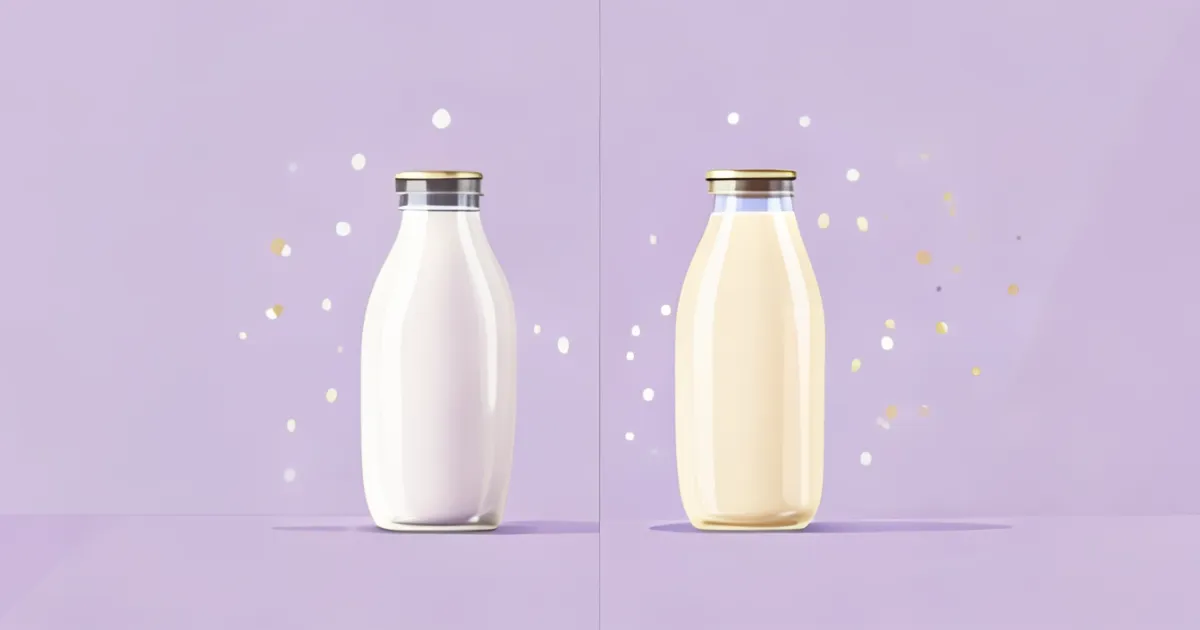 Side-by-side comparison of oat milk and almond milk benefits