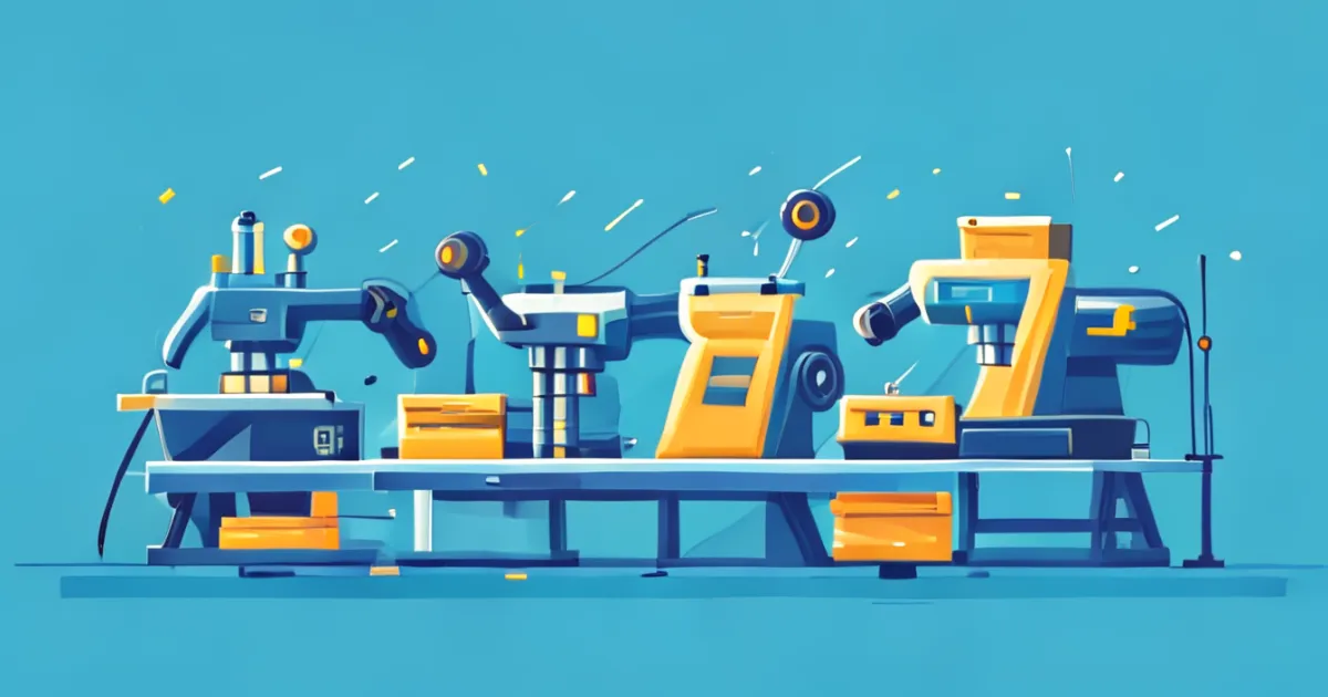 Automatic packaging equipment in operation