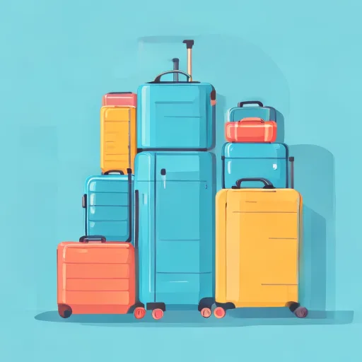 Organized luggage with packing cubes system Organized luggage with packing cubes system