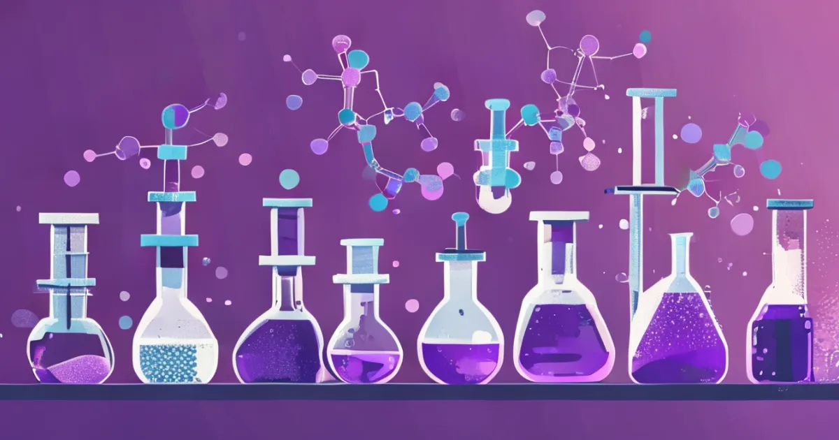 Scientific visualization of peptide research in laboratory settings