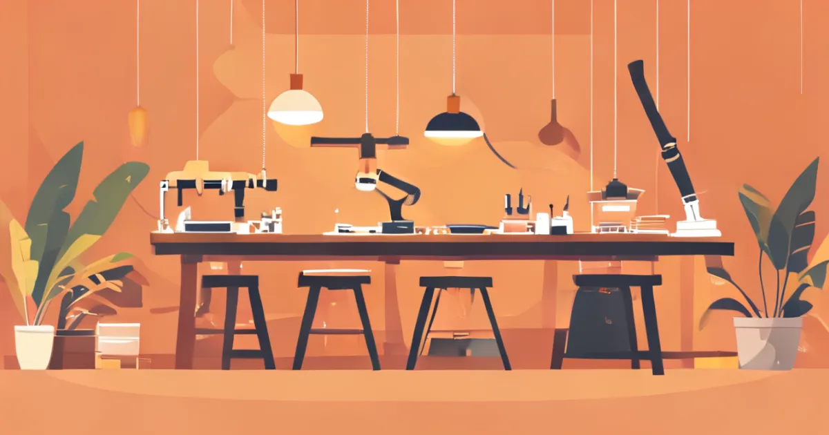 Jewelry studio workshop setup