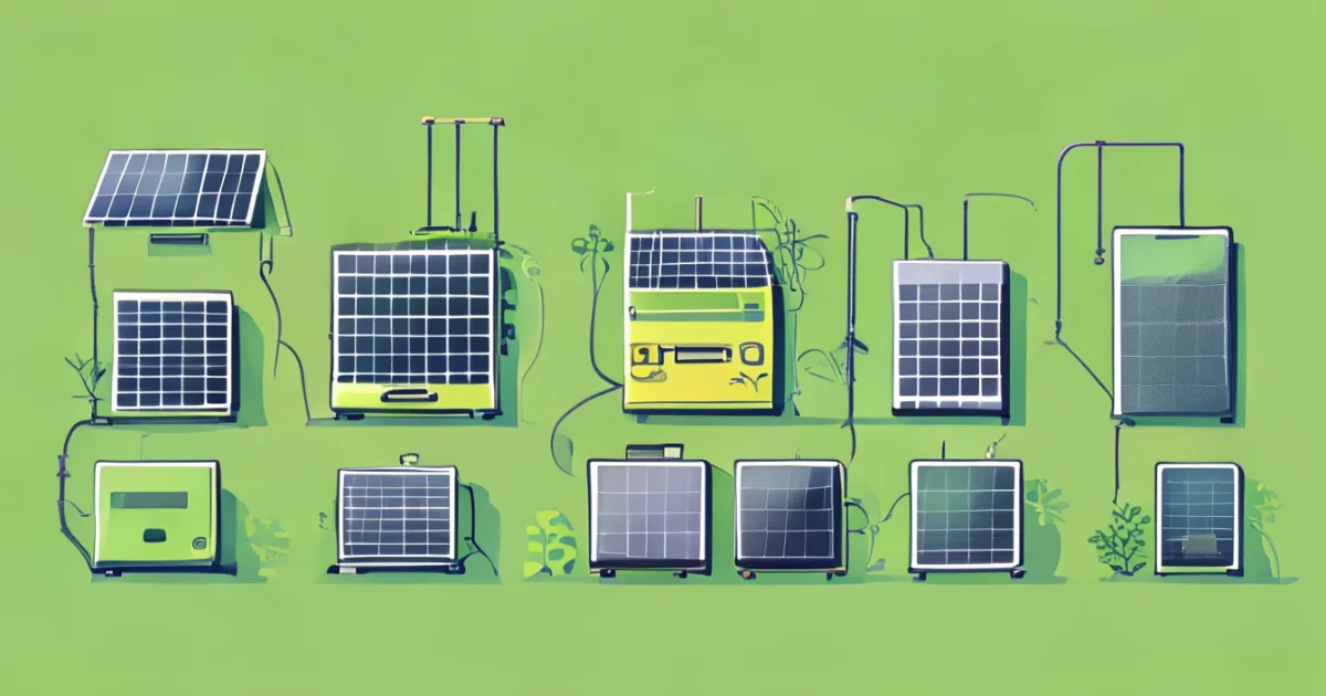 Portable power station and solar panel combinations