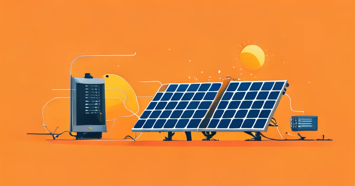 Solar generator portable power station charging setup