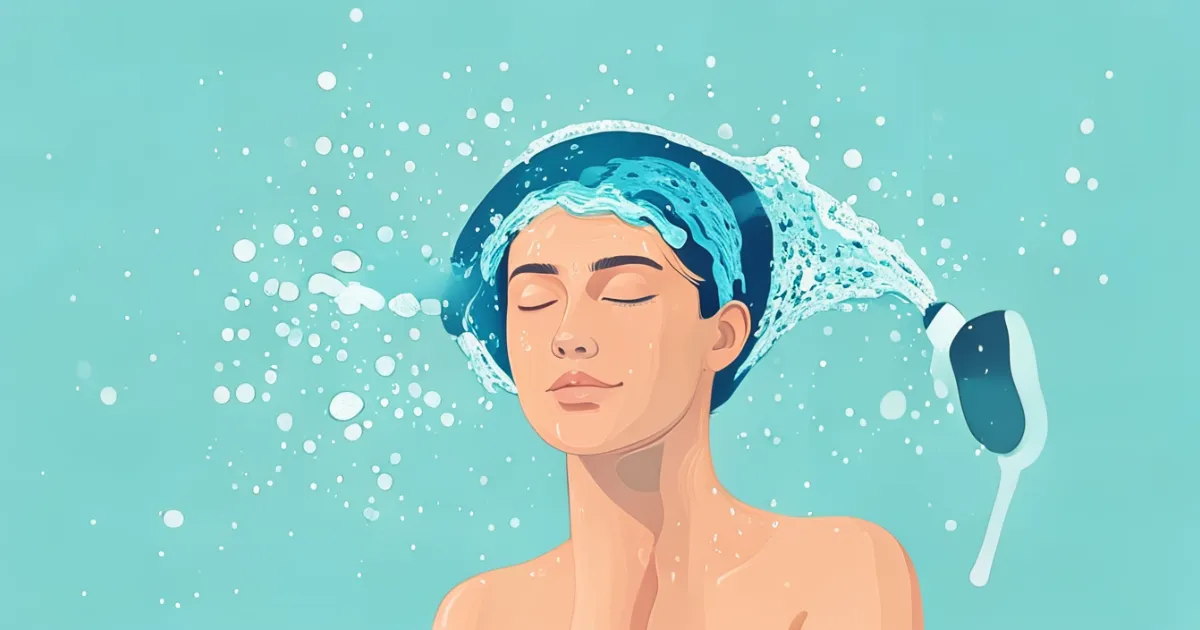 Waterproof scalp massager shower concept