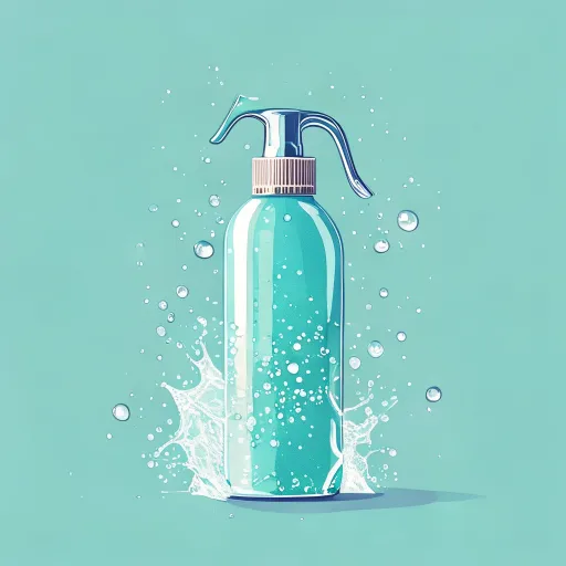 Sea salt spray bottle illustration