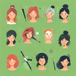 Versatile hair styling illustration
