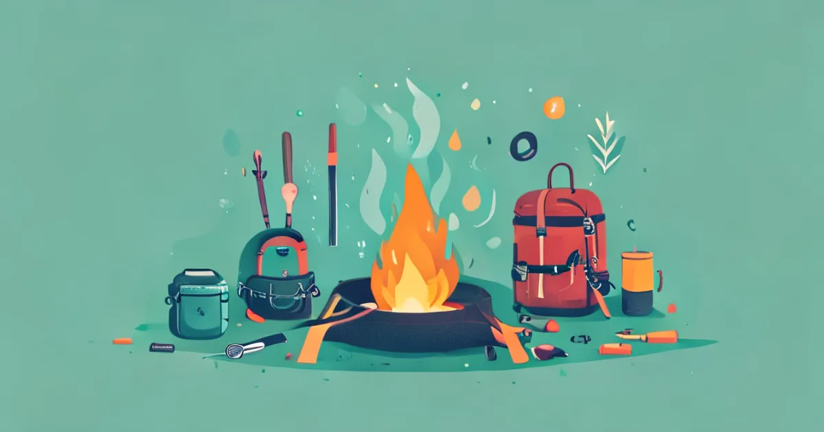 DIY tools and camping gear for fire pit applications