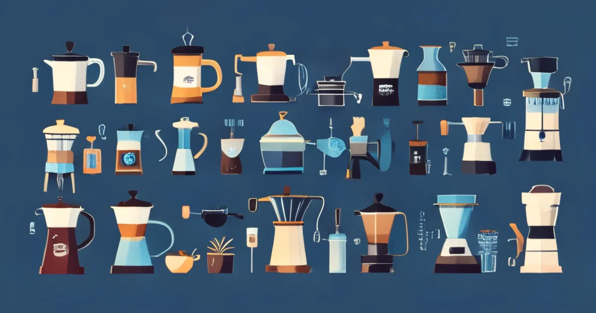 Coffee brewing equipment collection