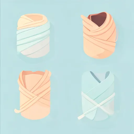 Different types of baby swaddles illustration