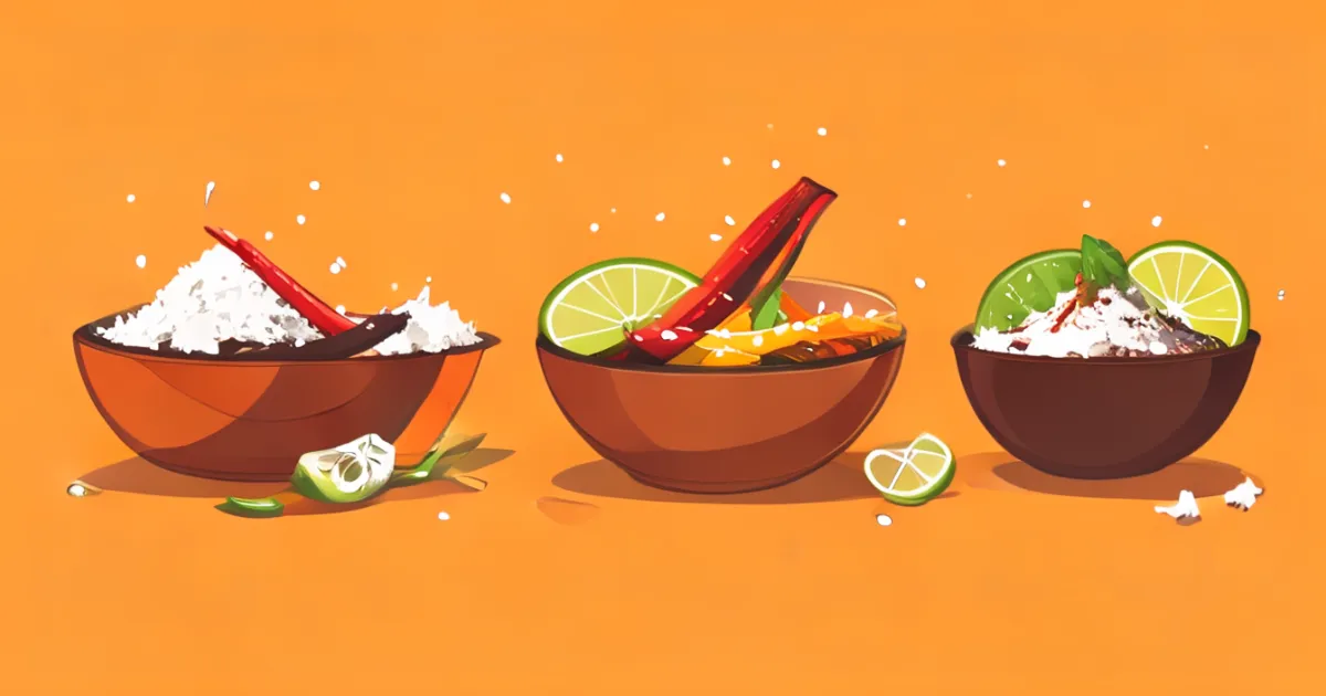 Ingredients for making homemade Tajín seasoning