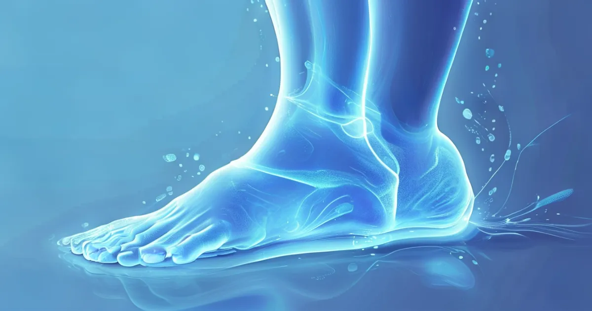 Plantar fasciitis toe alignment concept