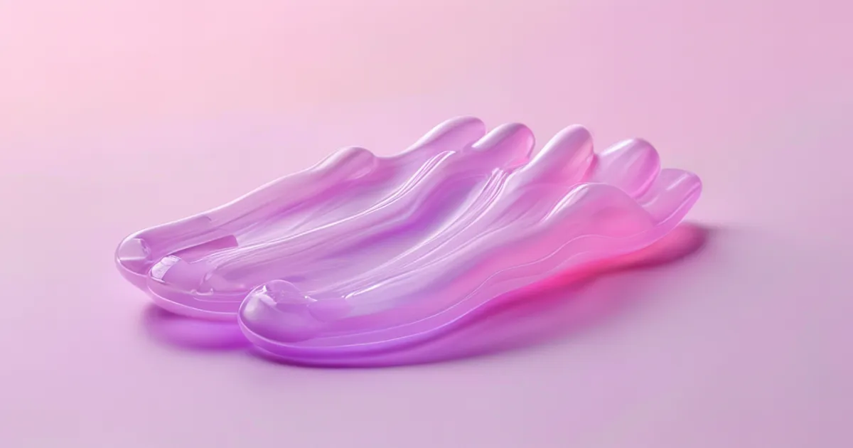 Silicone gel toe spreaders material visualization