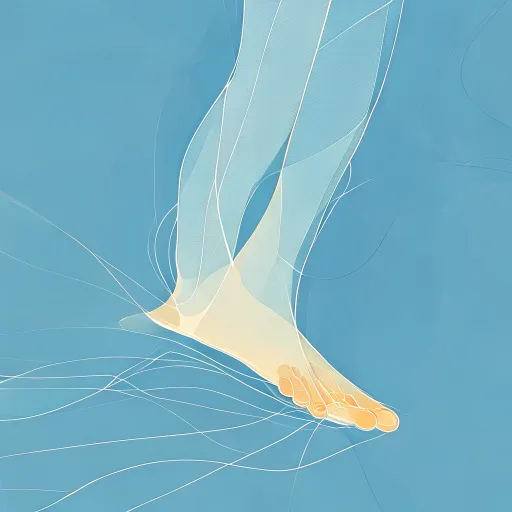 Toe spacers concept illustration showing foot alignment