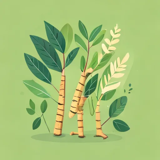 Tongkat ali herbal supplement illustration