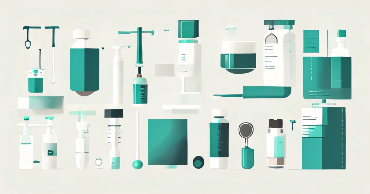 Medical product sets and selection abstract illustration