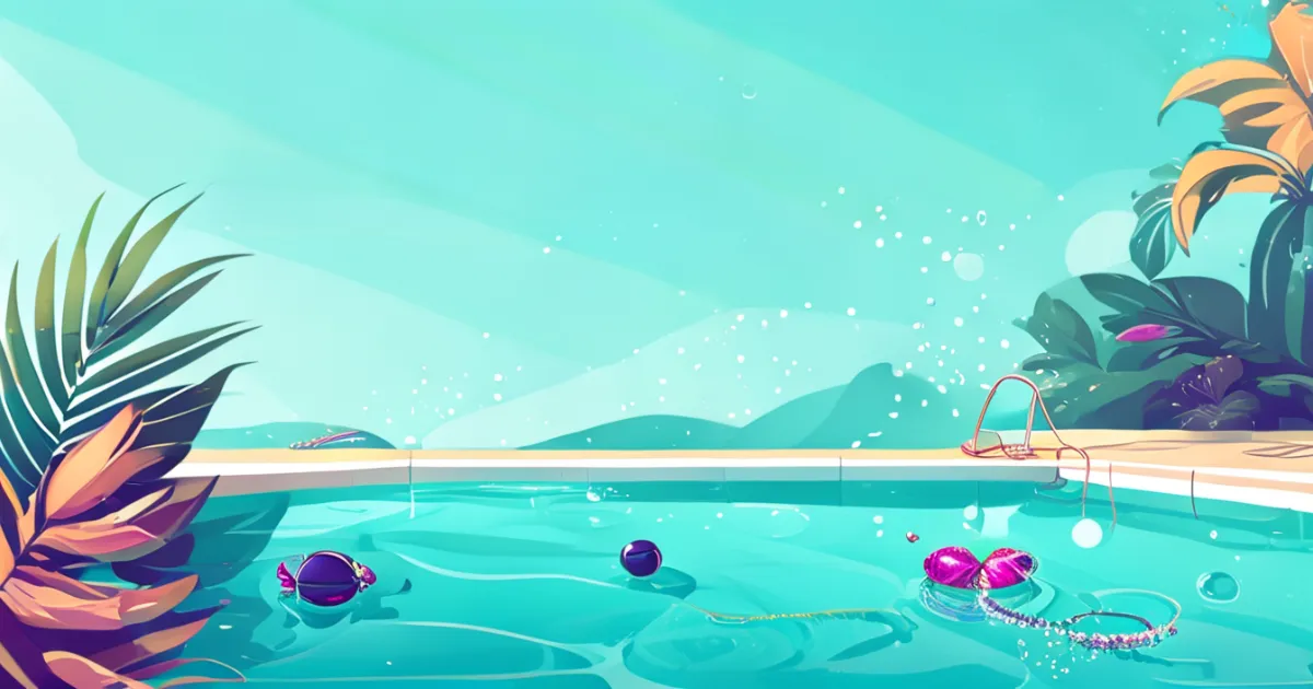 Swimming jewelry accessories for pool and ocean